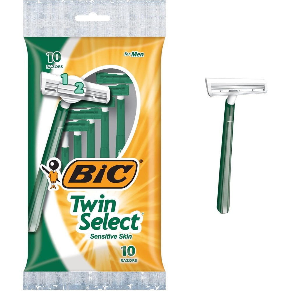 Bic Men's Twin Select Disposable Razor front view packaging