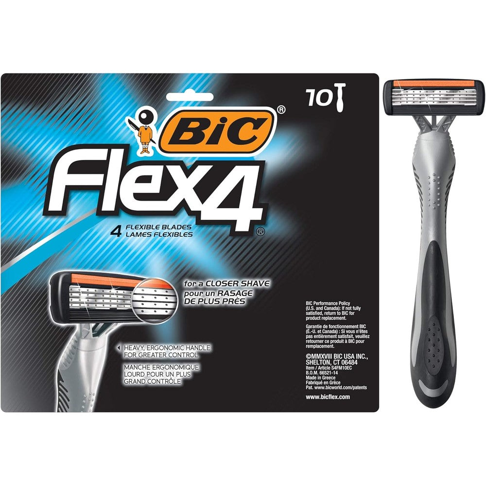 Bic Flex 4 Sensitive disposable razors front view pack