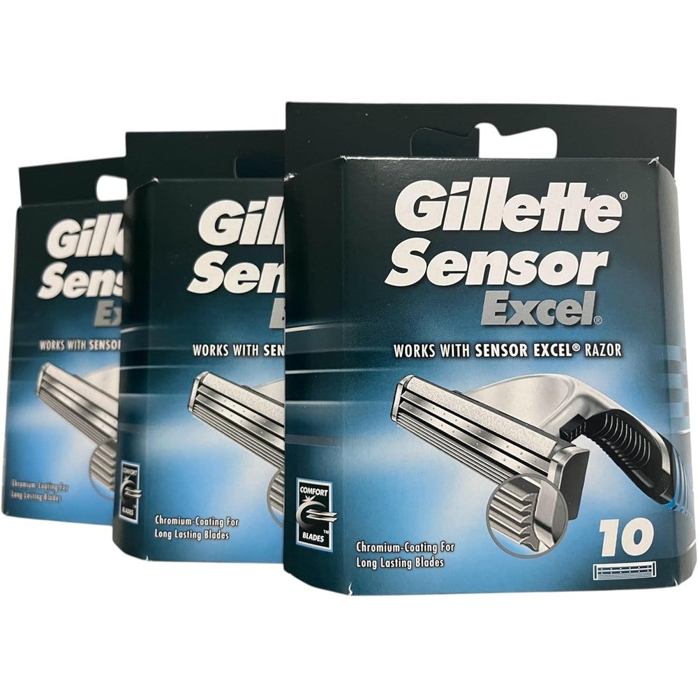 Gillette Sensor Excel refill blades 30 count pack front view