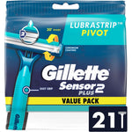 Gillette Sensor2 Plus Pivot men's disposable razors front packaging view