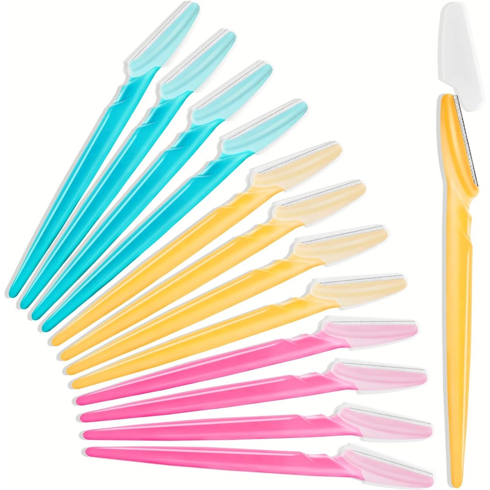 HFATMOS 12 piece eyebrow razor set front view
