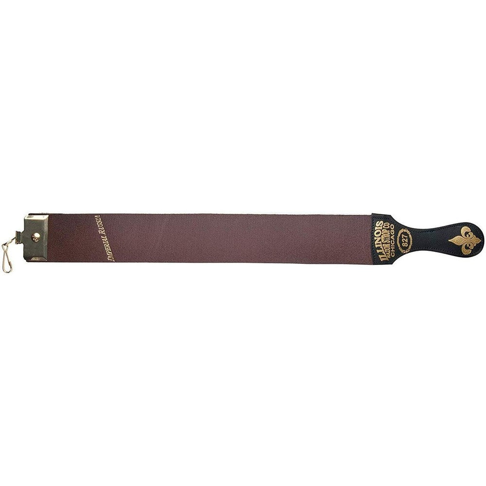 Fromm Illinois Razor Strop brown leather blade sharpener front view