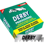 Derby Professional Single Edge Razor Blades 100 Count pack front view
