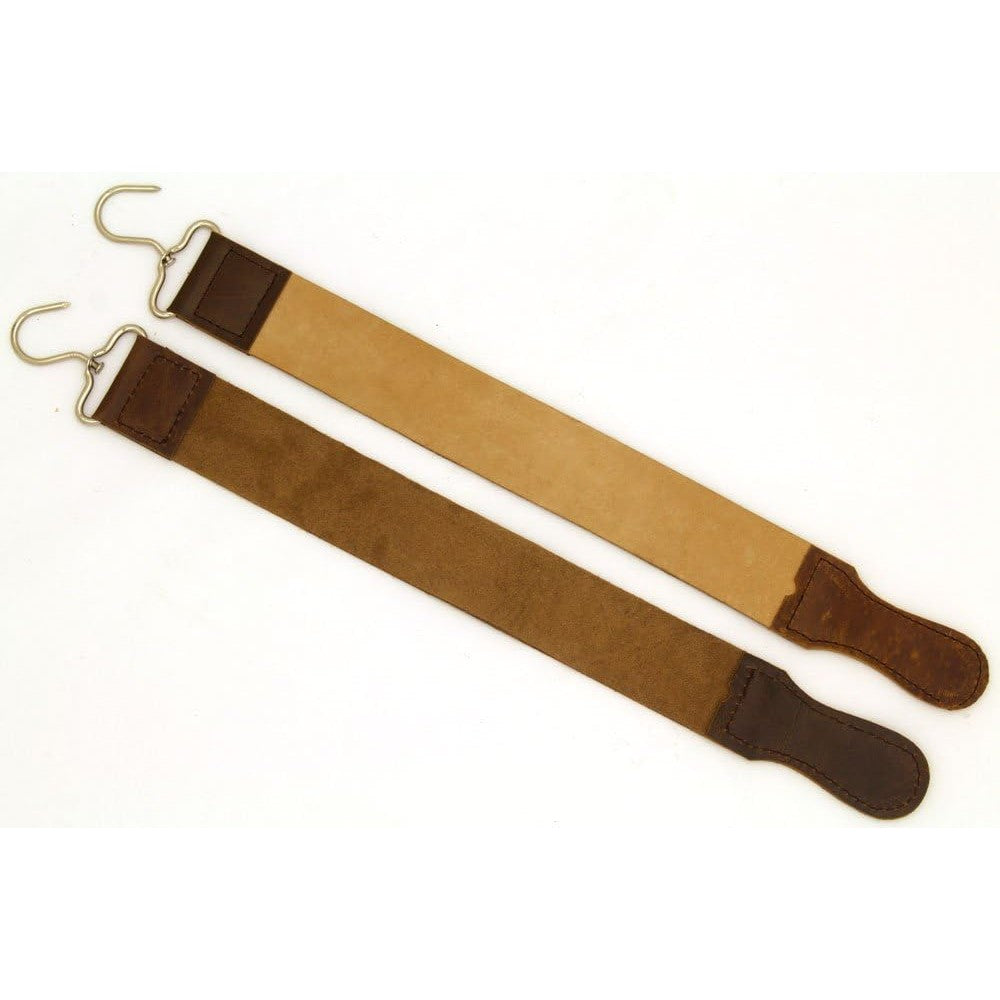 Snake Eye Tactical straight razor strop genuine leather sharpening strap front view