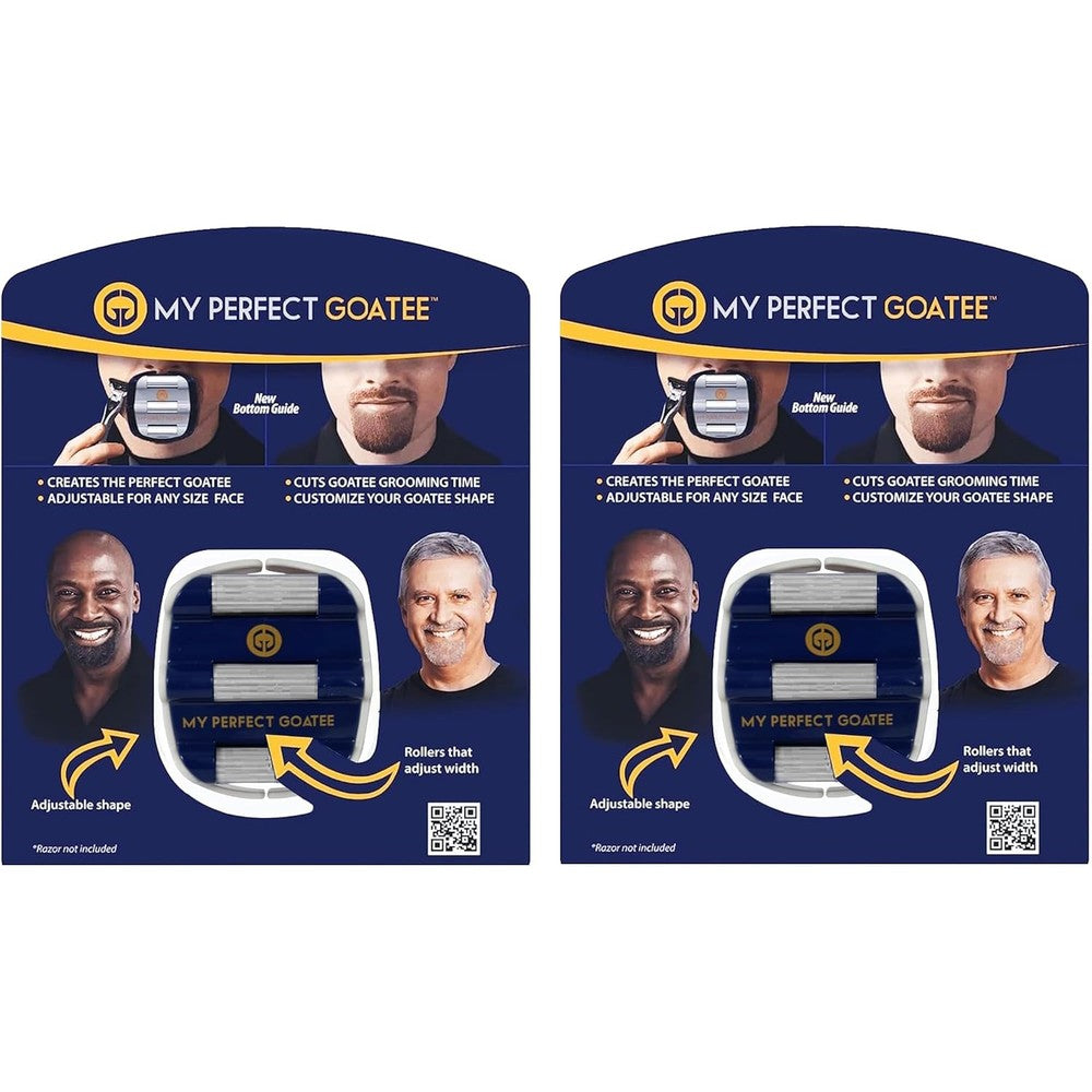 My Perfect Goatee Shaper Template 2 Pack front view