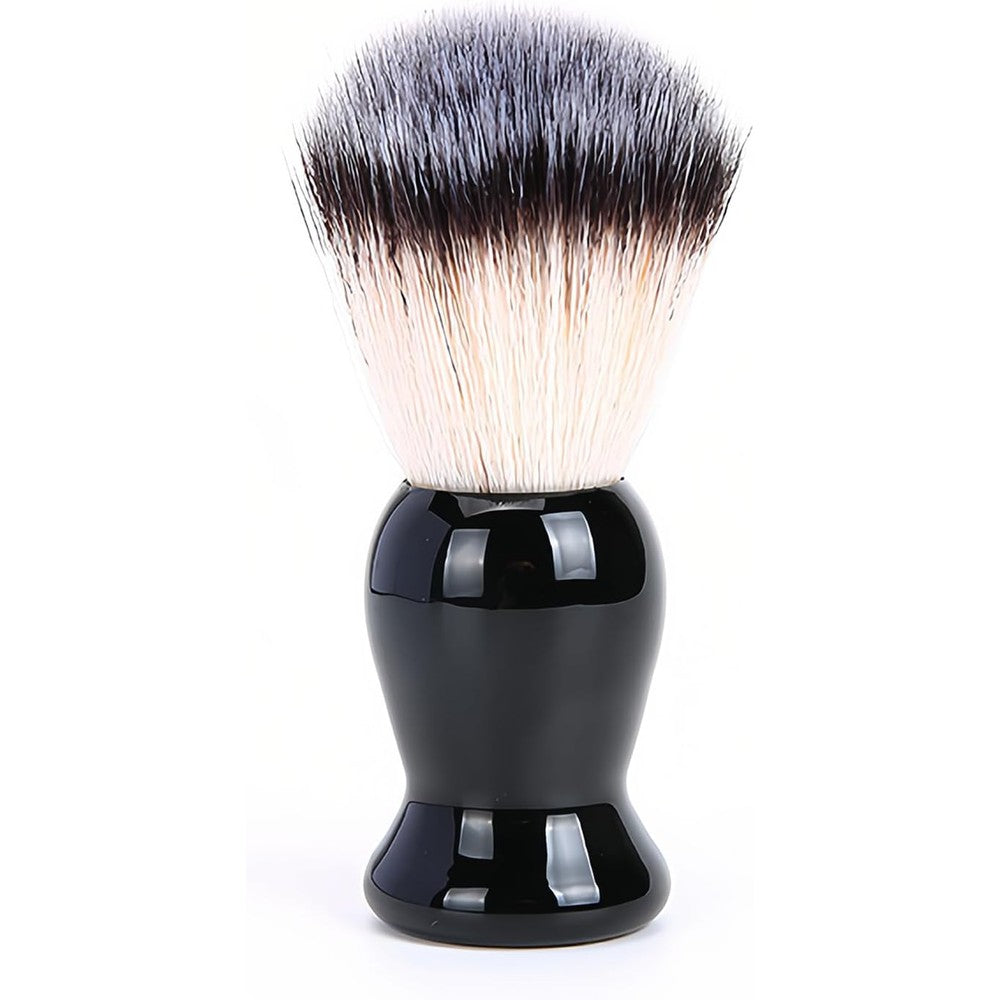 Mippo men's shaving brush with wood handle front view professional grooming tool