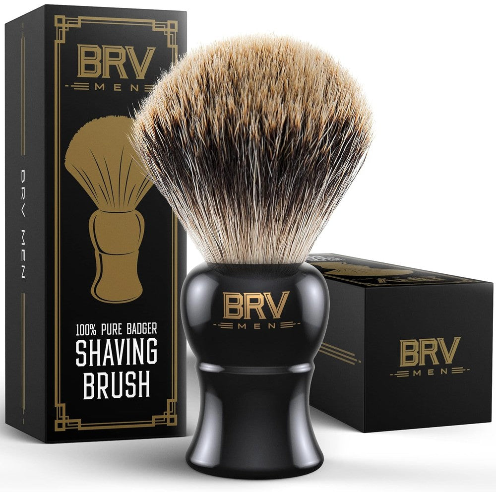 Brv Men Pure Badger Shaving Brush front view