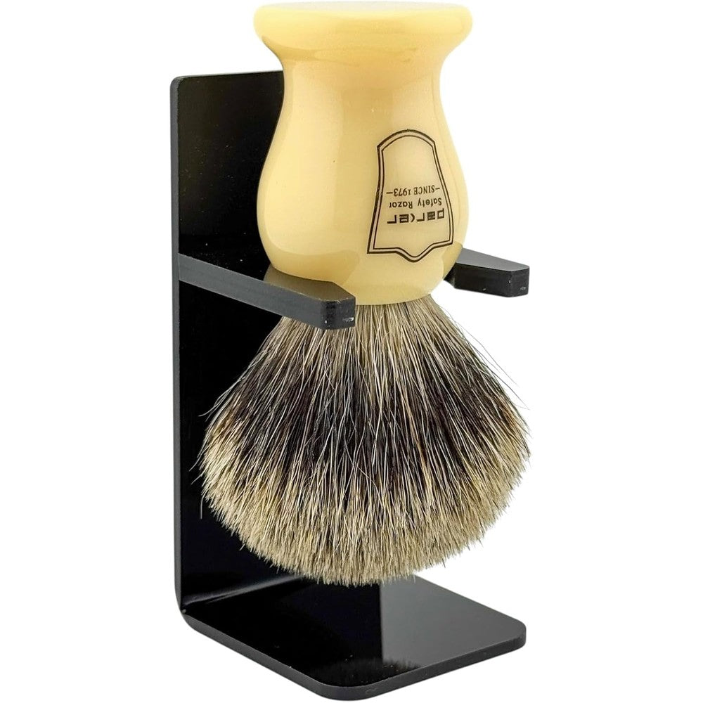 Parker 3-Band Pure Badger Bristle Shaving Brush front view