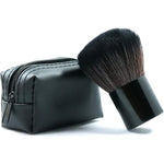 Freetune Portable Mini Shaving Brush with PU Pouch front view