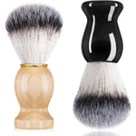 Newtay 2 pack synthetic shaving brush set with wood handles
