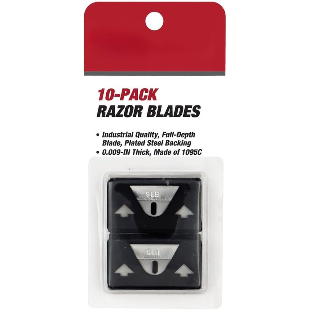 Hyper Tough single edge razor blades 10 pack front packaging view