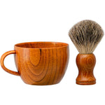 Grandslam Pure Badger Hair Shaving Brush set with wooden handle