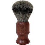Echolly vegan shaving brush with vintage rosewood handle front view