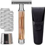 Zengrasoir bamboo double edge safety razor kit front view