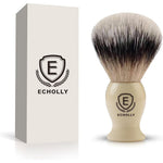 Echolly premium mens shaving brush front view with synthetic bristles