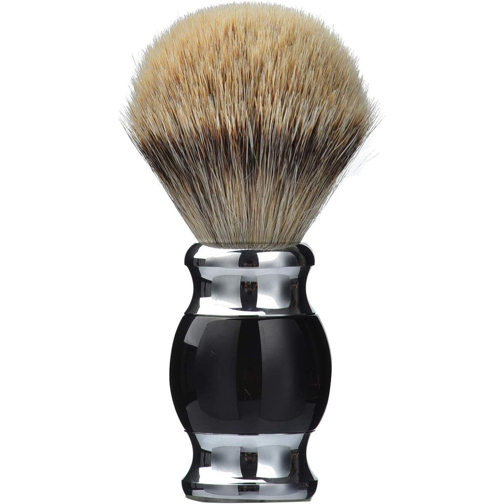 Jequil&Corenveo 100% silvertip badger hair shaving brush front view