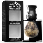 Rocky Mountain Barber best badger shaving brush and stand