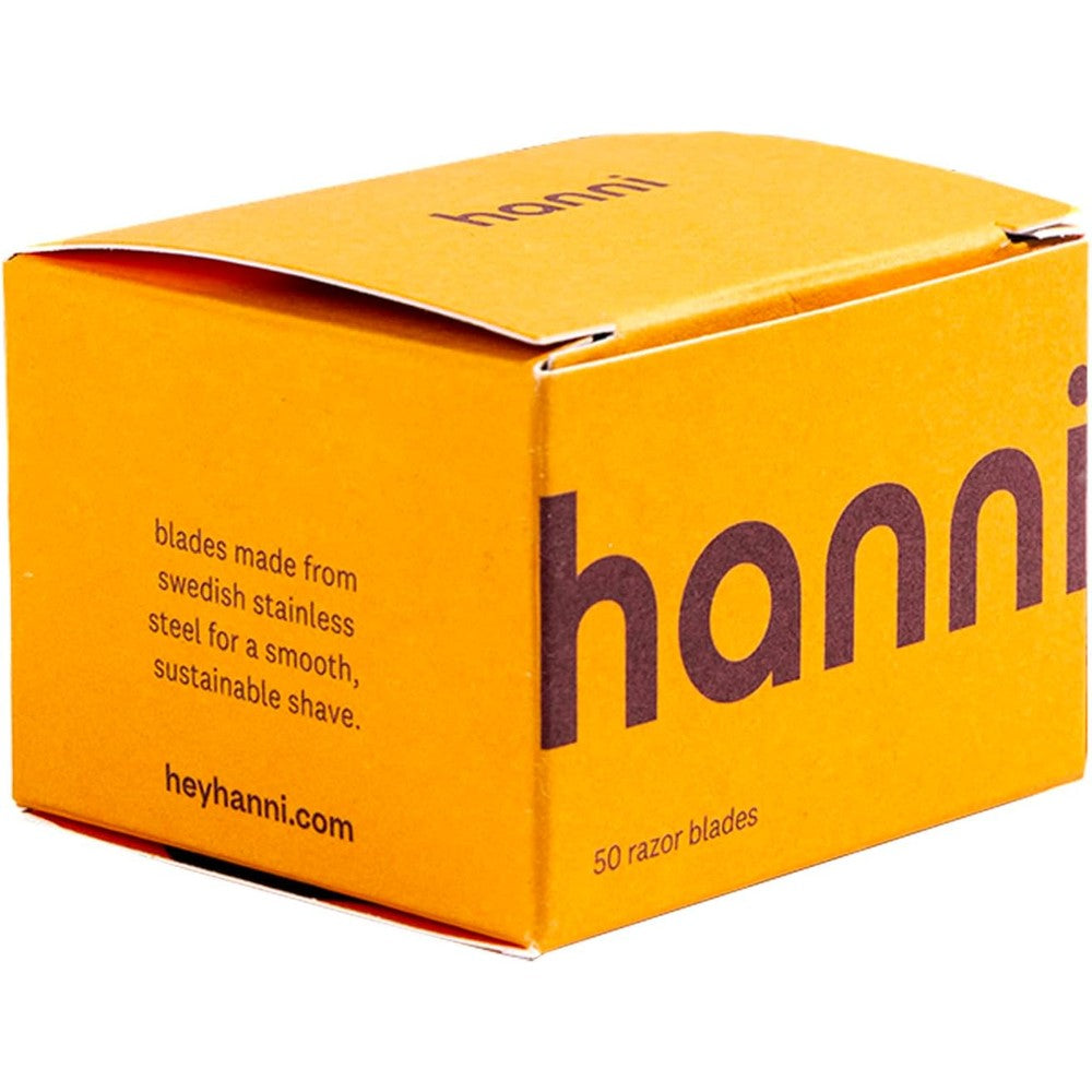 Hanni Blades 50 Pack yellow box front view