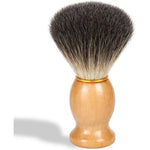 Bassion premium shaving brush with wooden handle front view