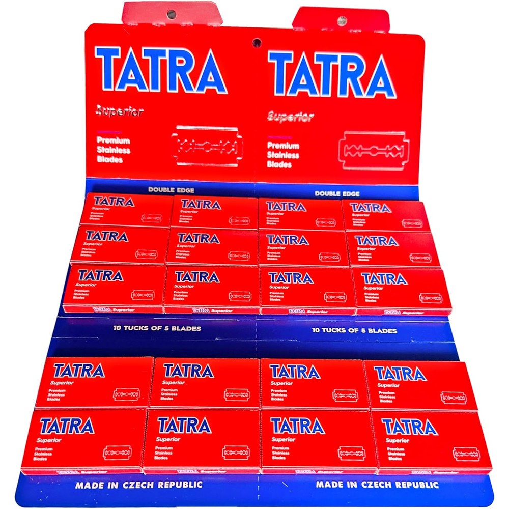 Razor Blades Club Tatra Superior Double Edge Razor Blades front view in retail packaging