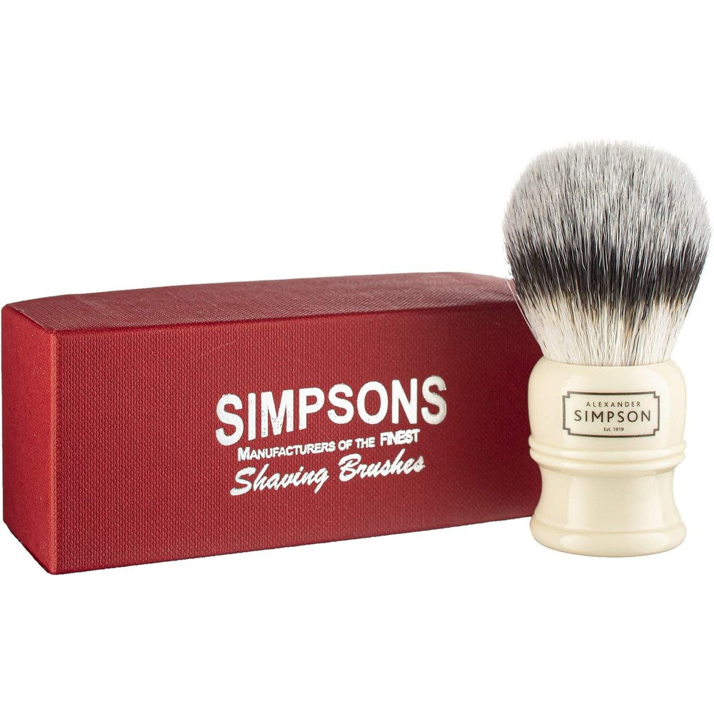 Alexander Simpson Trafalgar 2 synthetic shaving brush front view.