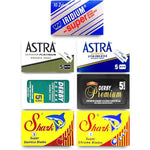 Razor Blades Club 40-count double edge razor blade sampler pack front view