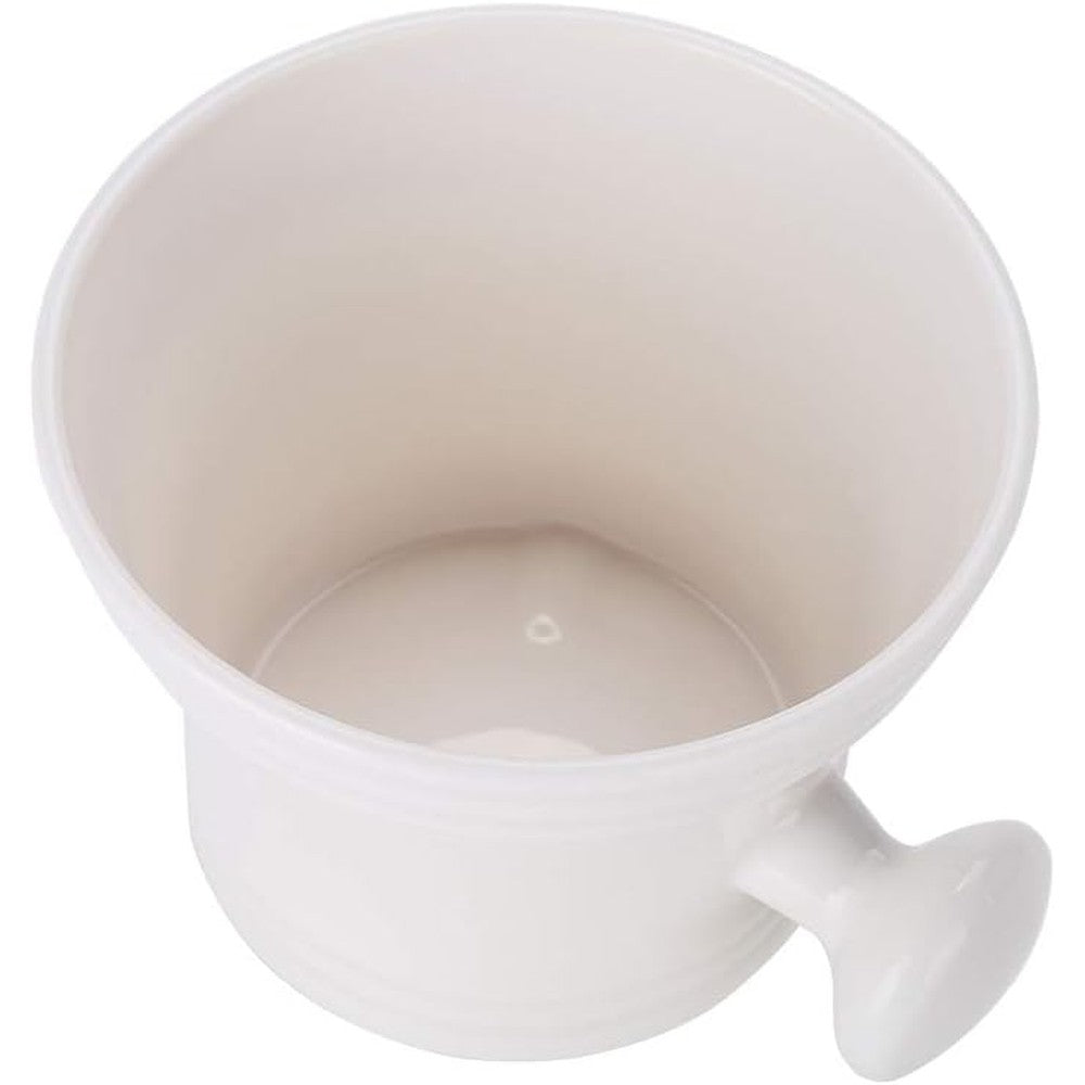 Brrnoo shaving soap bowl front view classic white styling for men