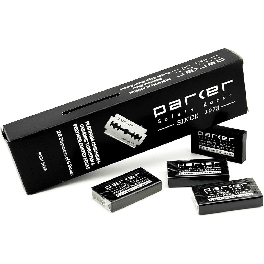 Parker Safety Razor Premium Platinum double edge blades front packaging