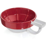 Fine Mr Lather Bowl front view showcasing the premium red ceramic stoneware finish.