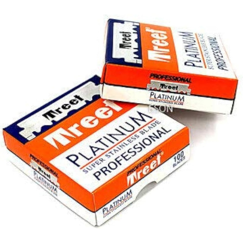 Treet Platinum Professional Single Edge Blades 1000 Count front package view showcasing bulk packaging.