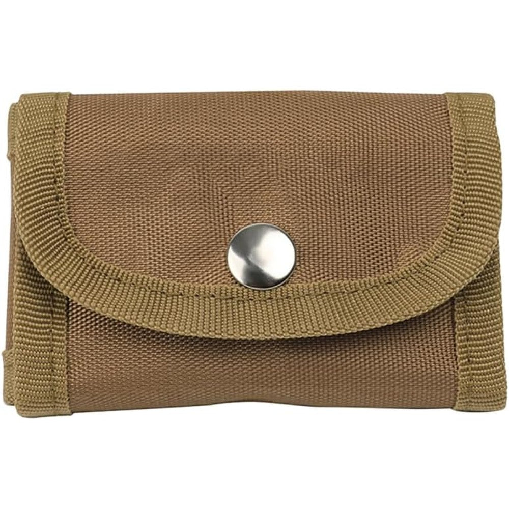 Beavorty Men Grooming Razor Storage Bag front view premium khaki travel pouch