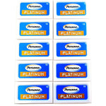 Personna Platinum Double Edge Razor Blades 100 pack front view for traditional wet shaving