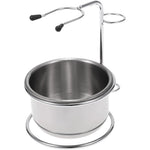 Anself 2 in 1 men shaving set front view showing stainless steel bowl and holder stand