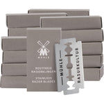 MÜHLE Stainless Steel Safety Razor Blades 200 Pack front box view premium wet shaving