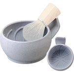 Grandslam shaving bowl with ridges front view showing textured interior spiral grooves