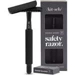 Kitsch Perfect Glide Safety Razor in matte black front view