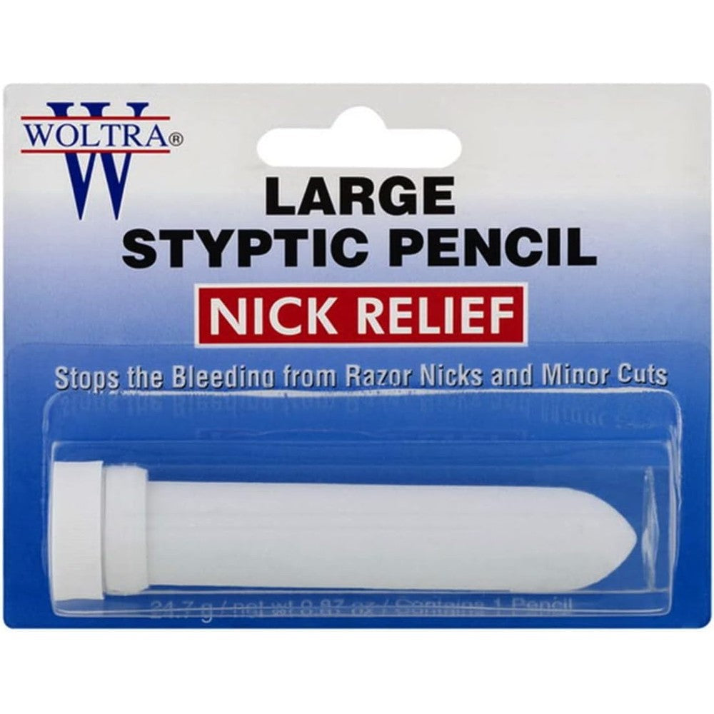 Nick Relief Styptic Pencil Large 3 Pack front view for shaving care