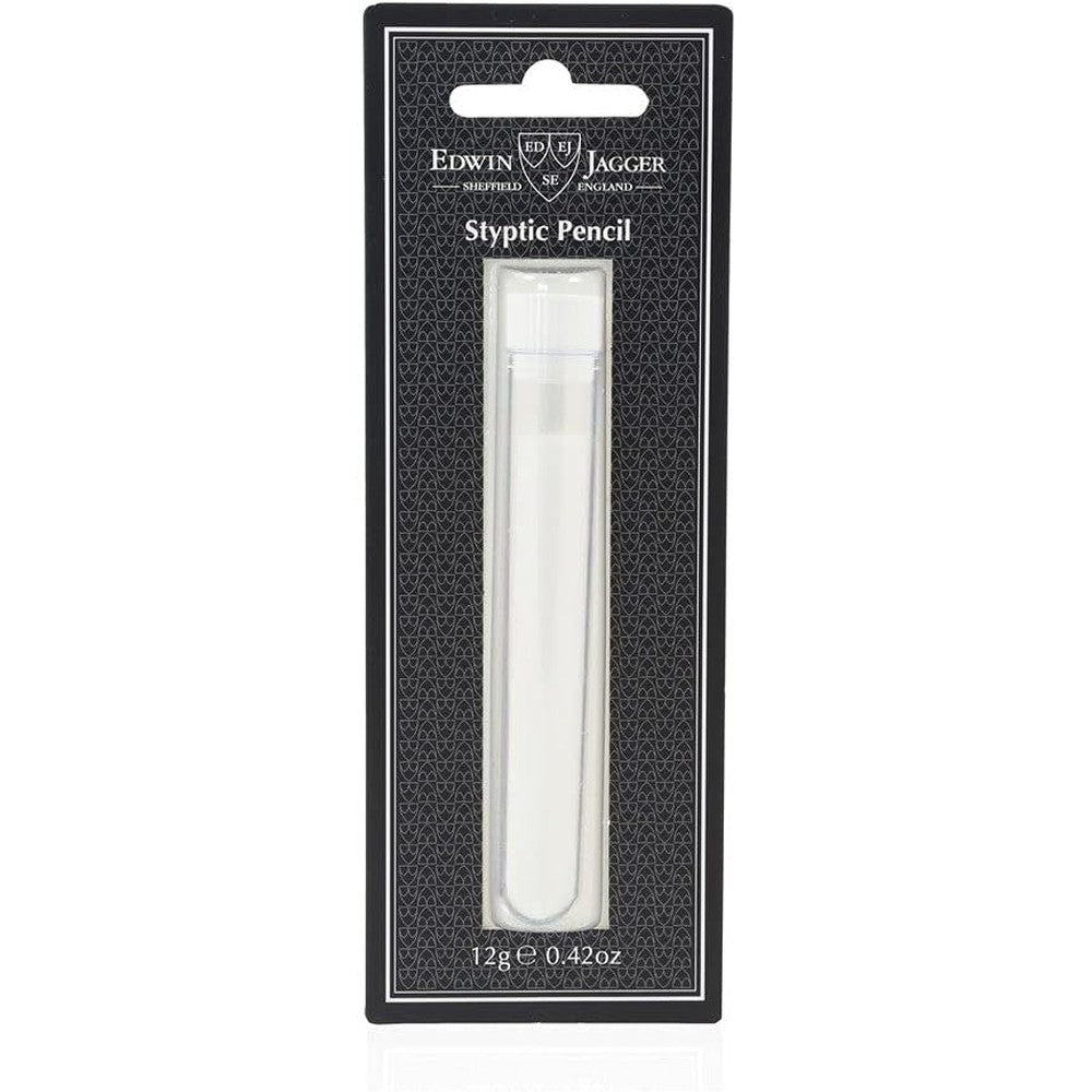 Edwin Jagger ALSP Styptic Pencil 12g front view packaging for shaving cut treatment.