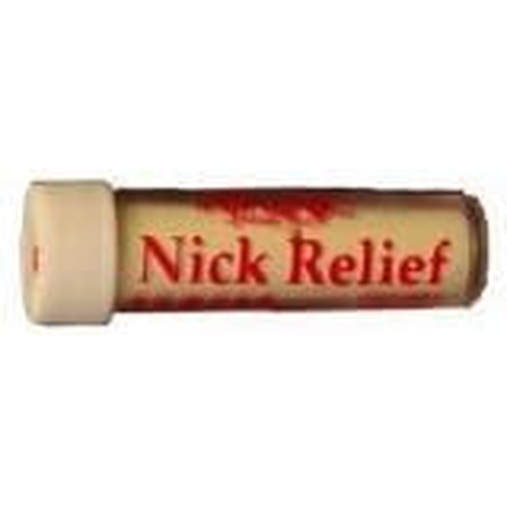 Magic Touch Nick Relief Styptic Powder vial front view for instant shaving cut relief.