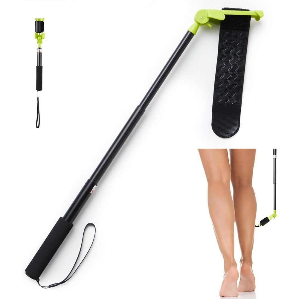 LYIGEOL back shaver extension handle front view displaying the universal razor grip
