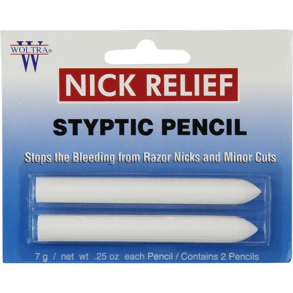 Nick Relief Woltra Styptic Pencil pack front view