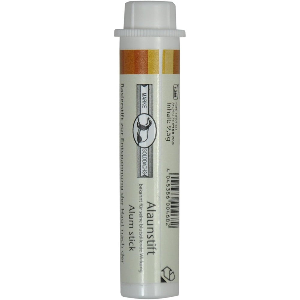 Golddachs Original Alum Styptic Pencil travel size front view
