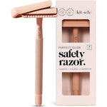 Kitsch Perfect Glide Safety Razor Terracotta front view of premium metal handle.