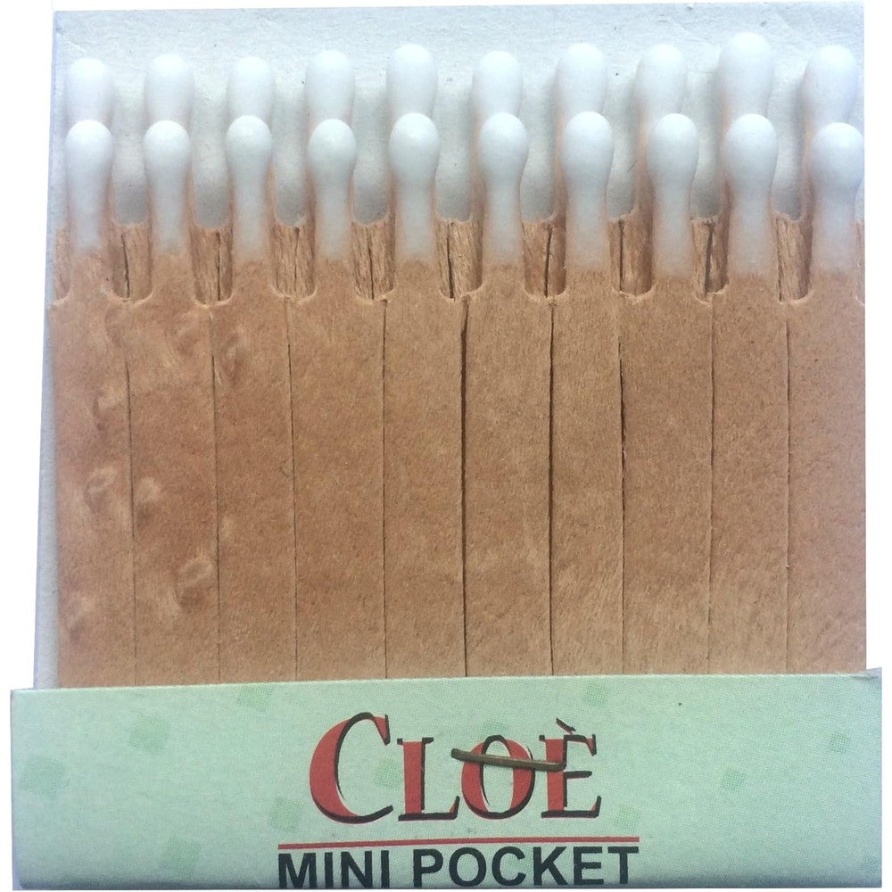 Cloè Mini Pocket Styptic Matches front view of packaging for instant razor nick bleeding care.