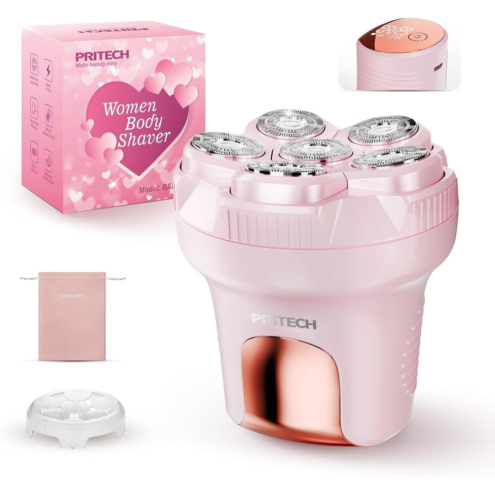 India. Ramesh Razor PRITECH Electric Razors for Women Legs, Easy-Clean Body Shaver, Wet ...