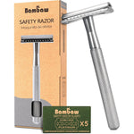 Bambaw Double Edge Safety Razor front view authentic vintage metal razor.