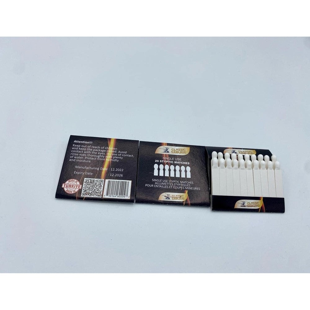 Classic Samurai Styptic Sticks Pack of 6 front view for stopping razor nick bleeding