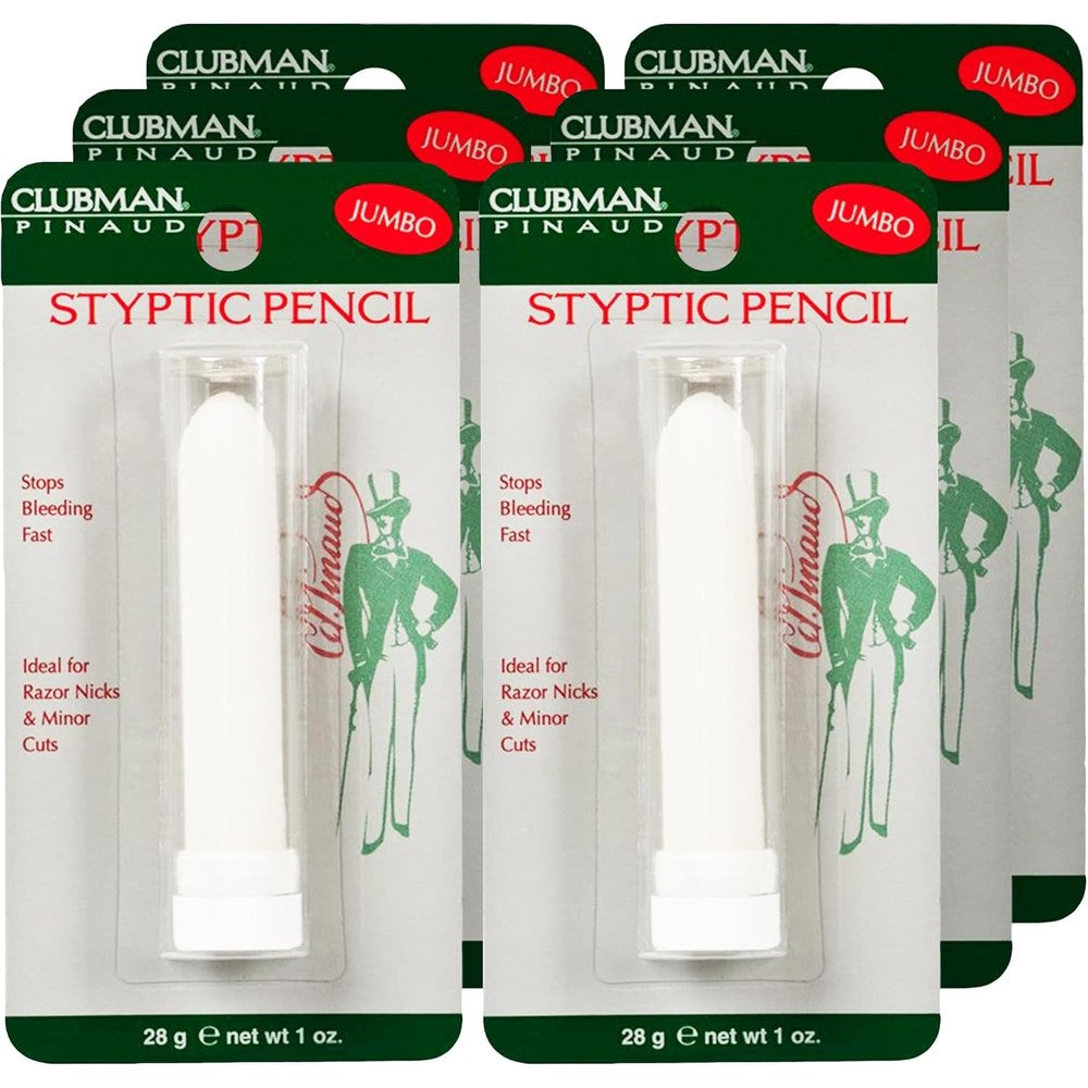 Clubman Pinaud Jumbo Styptic Pencil front view pack of six shaving accessory