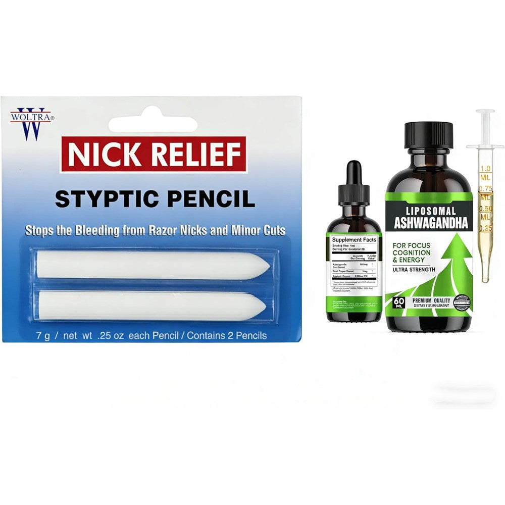Cellrev Woltra Styptic Pencil Small front view blister pack for shaving nick relief