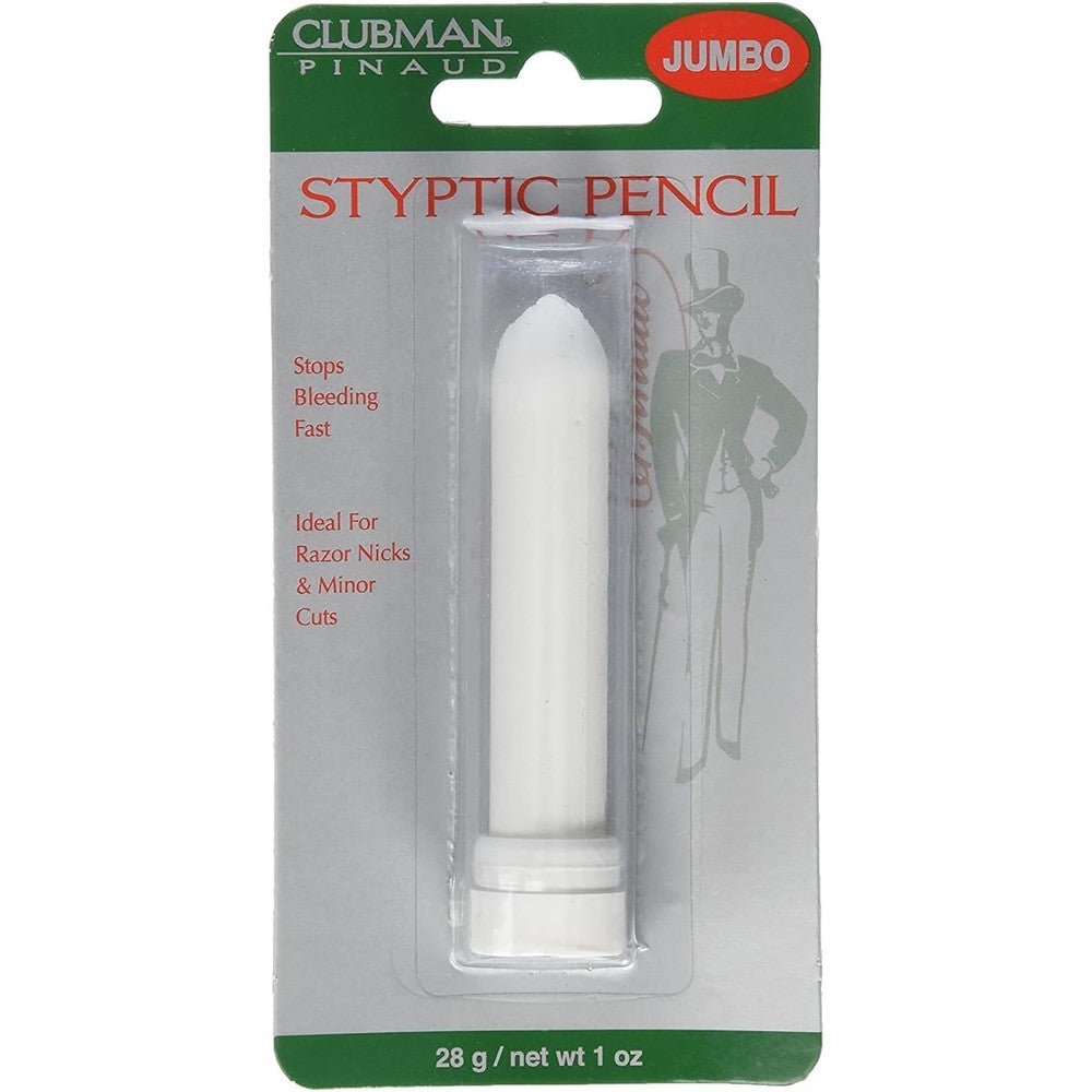 Clubman Pinaud Styptic Pencil Jumbo three pack front view showing packaging
